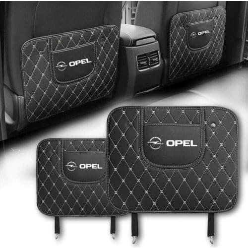 Car Seat Back Anti Kick Pad Leather Scratch Mat For Opel Corsa Astra Insignia Vectra Zafira Meriva Mokka Grandland Vivaro Antara