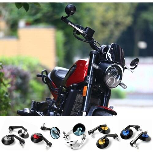 22mm 7/8" Round Universal Rear View Mirror Cafe Racer Handlebar End Side Mirror fit for CB1000R CB1300 CBF600 CBR125R CBF125