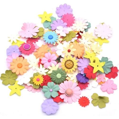 Small Paper Flower DIY Cards Craft Decoration Scrapbook Embellishment