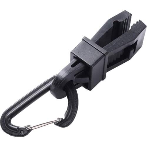 Outdoor Awning Tarp Tent Tighten Clip Clamp Tool with D-Shape Buckle Carabiner