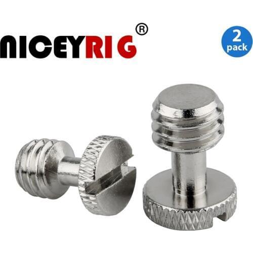 NICEYRIG 3/8" Screw 3/8 Camera Rig Adapter DSLR Accessories 3/8 inch Screw Camera Quick Release Studio Rig (2 Pieces/Pack)