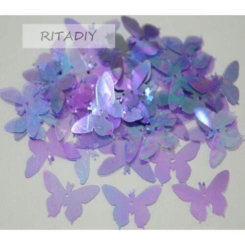 New! 500pcs/lot 12*25mm Butterfly Loose sequins Glitter Paillette Sewing Wedding Craft Good Quality Kids DIY Sequins