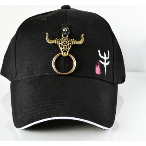 New design Originality artist Fashion baseball cap bull ox head trim cotton caps casual versatile street punk hip hop trend