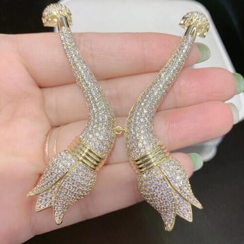 Gold plated multi color Cubic Zirconia micro pave connector /pendant accessories