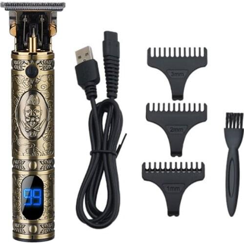 LCD Display Hair-Trimmer Blade Electric Hair Clipper Shaver Trimmer Cordless Shaver Trimmer 0mm Men Barber Hair Cutting Machine