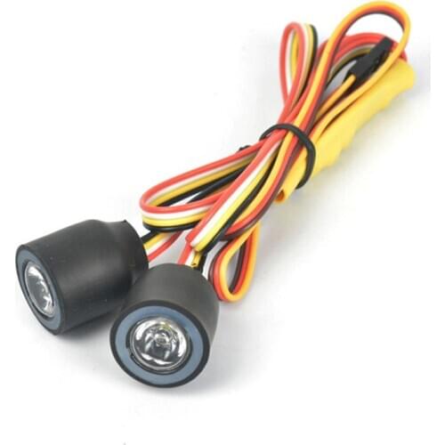 Universal Angel Eye Colorful LED Lights Headlight for 1/10 RC Rock Crawler Axial SCX10 D90 Jeep Wrangler Body Shell