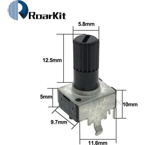 5PCS/LOT RV09 Vertical Adjustable Potentiometer 1K 2K 5k 10K 20K 50K 100K 1M 0932 9 Type 3pin Seal Potentiometer 5pcs/lot