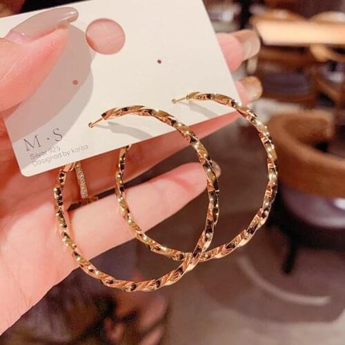 2021 New style show face small high-end atmosphere decoration fashion women temperament personality exaggerated earring women