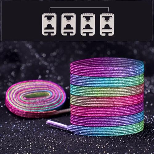 1 Pair Flats No Tie Shoelace Elastic Locking Shoelaces Quick Sneakers Locking Shoe Laces Kids Adult Women Men Shoes Lace Strings