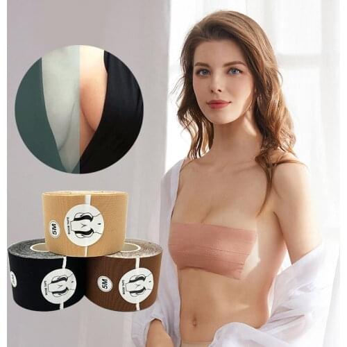 1 Roll 5M Women Breast Nipple Covers Push Up Bra Body Invisible Breast Lift Tape Adhesive Bras Intimates Sexy Bralette Pasties