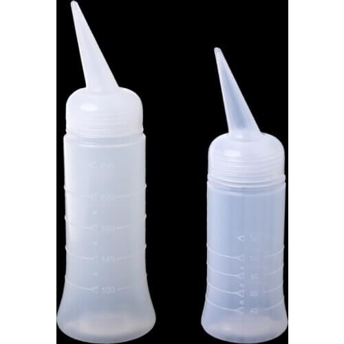 120ml/260ml Salon Applicator Measuring Plastic Bottle Hair Styling Hairdressing