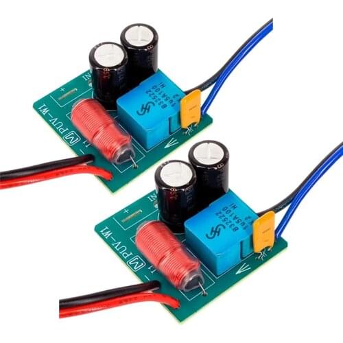 2PCS 2 Way 60W Hifi Stereo Treable Bass Frequency Divider Home Theater For 2-4 Inch Speaker Audio Crossover Filters