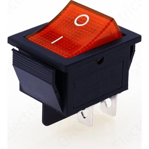 2Pcs/Lot Red 4 Pin Light On/off Boat Button Switch 250V 16A AC AMP 125V/20A