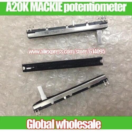 3pcs MACKIE mixer amplifier potentiometer / 75MM A20K double straight slide potentiometer