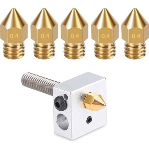 3D Printer Mk8 Brass Stainless Steel Nozzles Print Head Extruder With Wrench and Cleaning Needles Kit 40PCS More Set