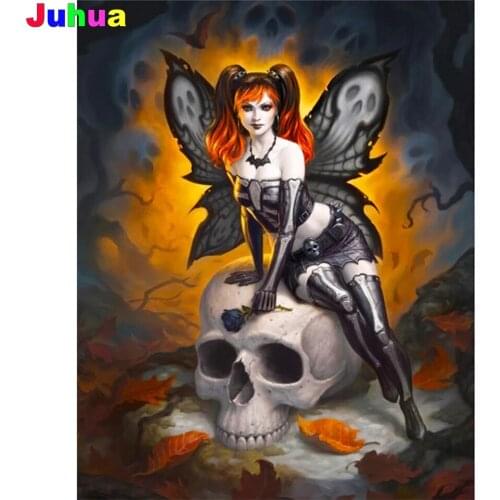 Fairy 5D DIY Square/Round Diamond Painting Woman Skeleton skull full drill Diamond Embroidery gift mosiac stitch home decor