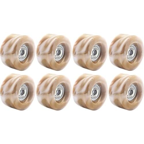 8Pack 82A Roller Skate Wheels with Bearings PU Wear-Resistant Wheels Double-Row Roller Skates Accessories