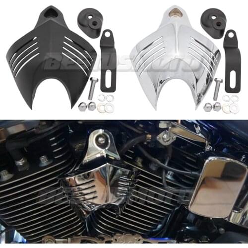 Motorcycle Aluminum Horn Cover For Harley Bad Boy FXSTSB Cross Bones FLSTSB Dyna Fat Bob FXDF Street Bob FXDB Wide Glide FXDWG