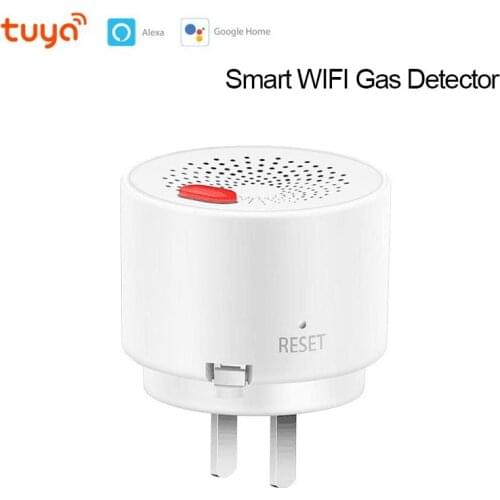Tuya WiFi GAS Detector Alarm Wireless Smart Life Notification Remote Control Natural Leak Combustible Gas Detector Home Alarm