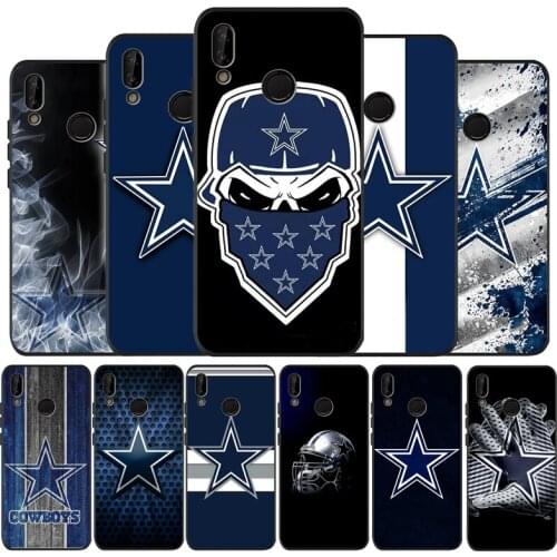 Dallas Cowboys Black Silicone Soft Phone Case For Huawei 40 30 20 10 9 Lite Pro P smart 2019 Y6 Y6 Prime2019 Y9 2018