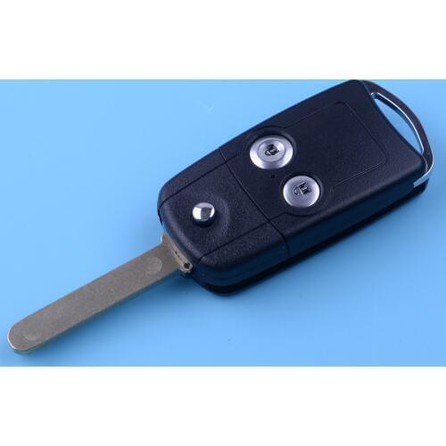 DWCX 2 Buttons Car Remote Flip Key Fob Shell Case Cover Plastic Fit For Honda Civic Accord Jazz CRV HRV