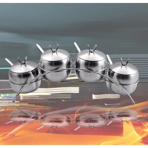 Kitchen stainless steel spice jar bottle seasoning rack piece set bottles Cooking Tools
