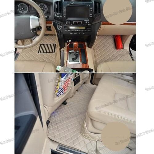 Lsrtw2017 leather car floor mats for toyota land cruiser 2009 2010 2011 2012 2013 2014 2015 2016 2017 2018 lc200 2019 2008 200