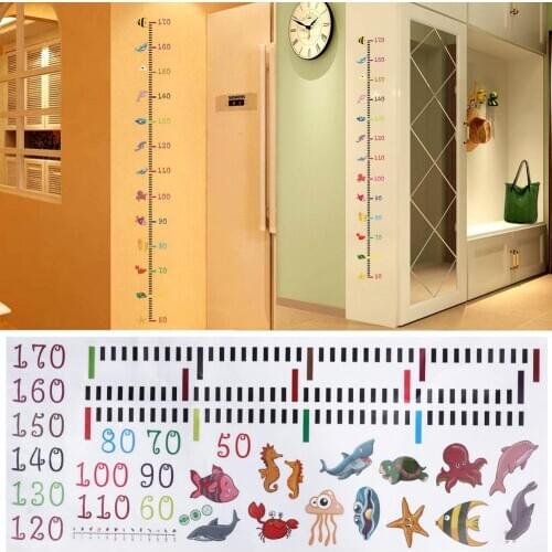 Cartoon Height Measurement Wall Stickers Growth Chart for Kids Nursery Room Growth Chart Nursery Room Home Decor Wall Art Decals