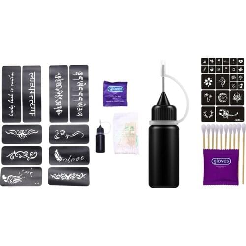 2set Temporary Tattoo Ink Natural Jagua Fruit Gel/Ink No Chemicals No Alcohol 10Ml Tattoo Stickers Y18 & Y22