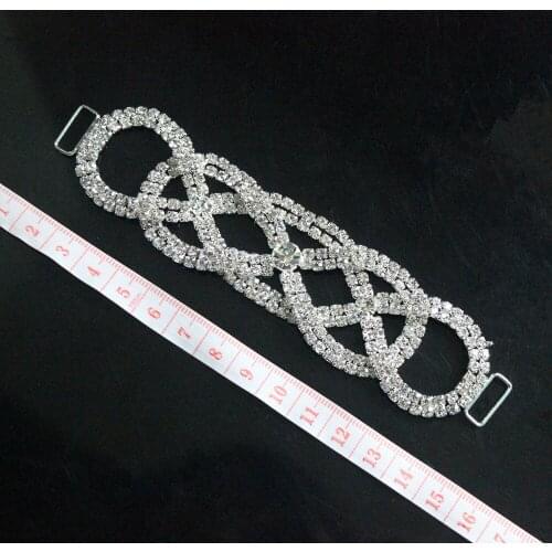 NEW! Factory Directly! 10pcs Clear Crystal Rhinestone Bikini Connectors Chain Belt Buckle For Swimming Wear Bikini Decoration