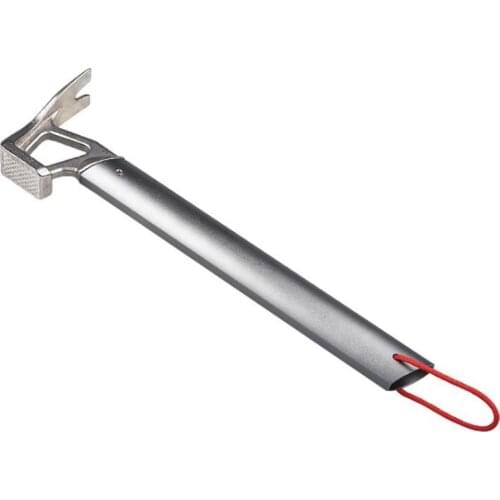 Outdoor Camping Tent Peg Hammer Mountaineering Hiking Stainless Steel Nail Puller Accessories Climbing Tool