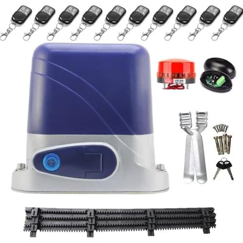 500kg Automatic Sliding Gate Opener Driver with 4m Nylon Rack Electric Remote Control Sliding Door Motor Actuator Access Control