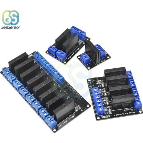 1/2/4/8 Channel 5V DC Relay Module Solid State High Level Trigger G3MB-202P Relay SSR AVR DSP for arduino Diy Kit
