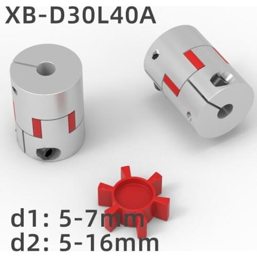 XB D30L40A Three Jaws Coupler Aluminium Plum Flexible Shaft Coupling Motor Connector CNC Flexible Couplings 5mm-16mm
