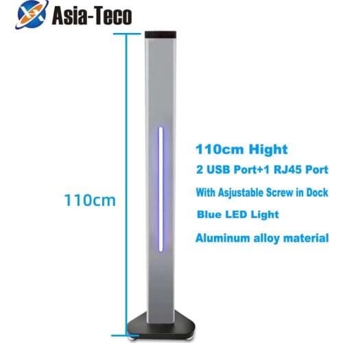 Device base Temperature Facial Recognition Camera Spare parts metal base with LED lights floorstand base