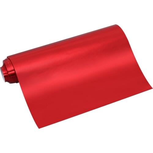 6 x 60 Inch Car Satin Reflections Plating Vinyl Film Wrap Sticker Sheet Air Release Adhesive (Red)