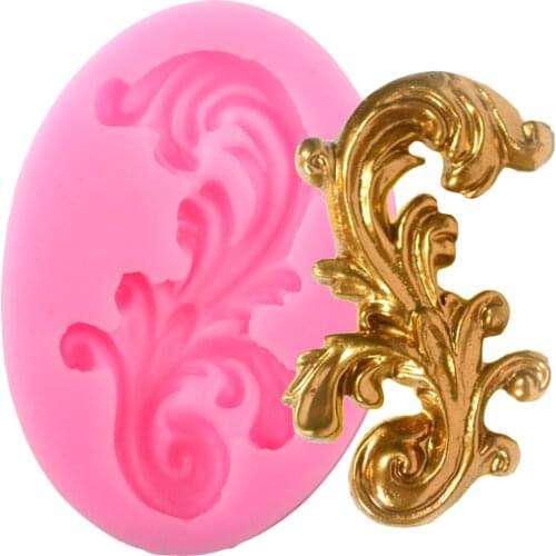 Vintage Scroll Relief Silicone Mold Cake Border Fondant Mould Cake Decorating Tools Chocolate Gumpaste Mould Candy Clay Molds