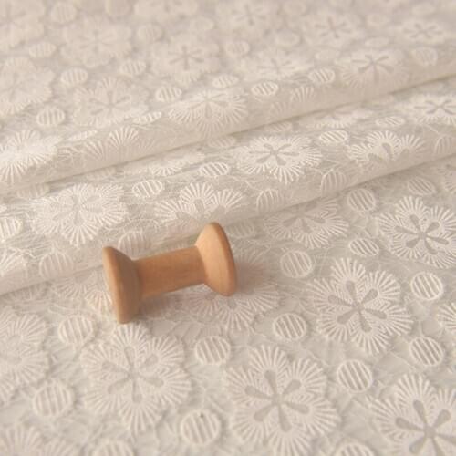 Water-soluble lace fabric Big white plum blossom tissu Long skirt doll dress cover fabrics curtain