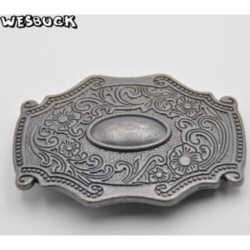 WesBuck Brand Hot Sale Belt Buckle Metal New Style Western Restoring ancient ways Men Women Belt Buckles With PU Belt
