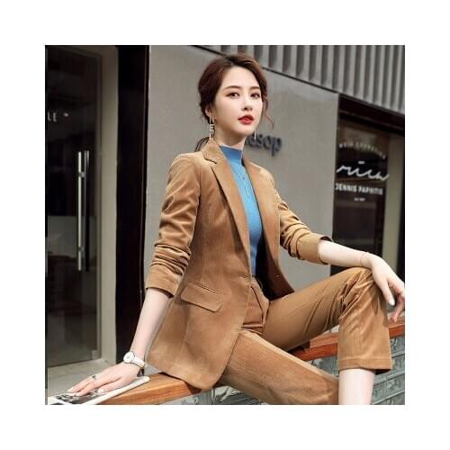 Winter Flannel Velor Jacket Plus Size 4xl Notched Womens Blazers Ladies Jackets Blue Blazer Femnimo Professional Fashionable