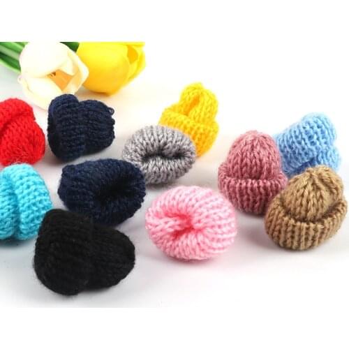 10pcs/lot 3*3.5cm Wool Cap Christmas Tree Cap Decoration DIY Garment Head Rope Material Pompom Garments Toy Accessories