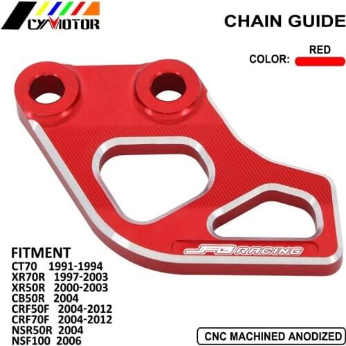 For Honda CT70 XR70R XR50R CB50R CRF50F CRF70F NSR50R NSF100 CRF 1991-2011 2012 CNC Motorcycle Aluminum Chain Guard Guide