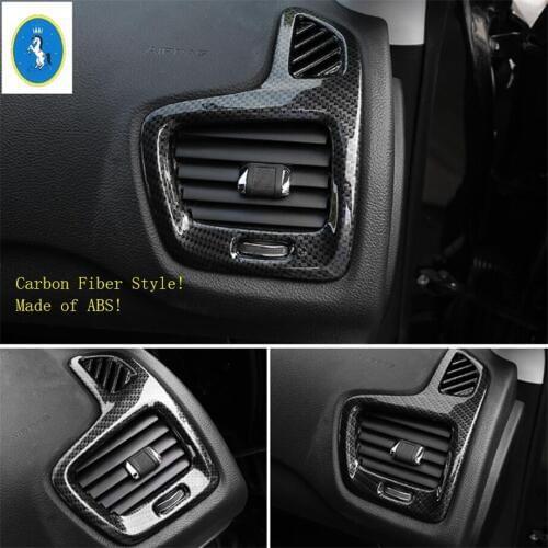 Yimaautotrims Auto Accessory Front Inside Air Conditioner AC Outlet Vent Cover Trim ABS Fit For Jeep Compass 2017 2018 2019 2020