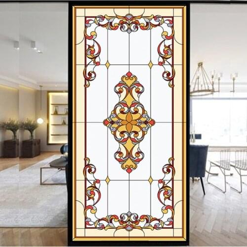 European Glue-Free Static Translucent Matte Window Glass Film Removable Reuse Sliding Door Bathroom Home Decoration Sticker