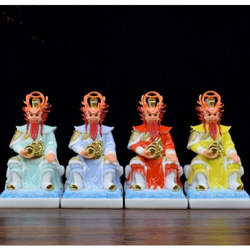 2021 Asia Home store COMPANY High-grade exorcise evil spirit talisman bring wealth money Dragon King God jade gilding statue