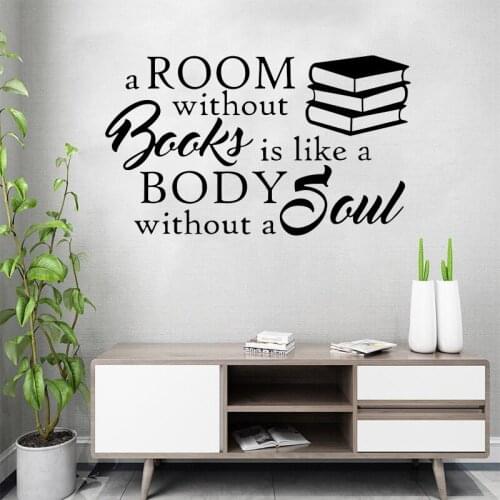 A Room Without Books Wall Sticker Vinyl Decals Art Wallpaper Study Room Poster Children Room Bedroom Decoration Murals