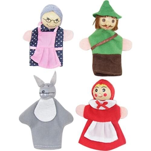 Finger Puppets Toy Baby Mini Animals Educational Hand Fairy Story Plush Doll Finger Puppets Theater Plush Kids Toys for Children