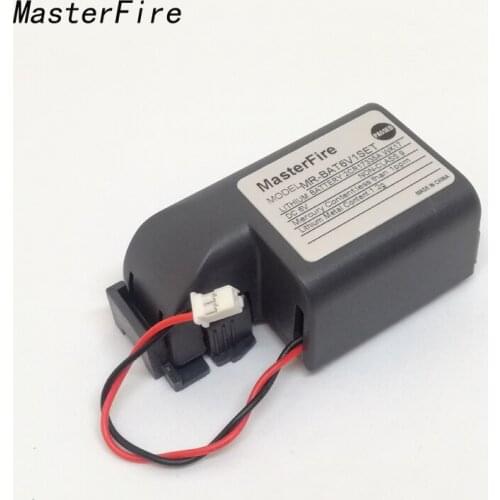 MasterFire 5pcs/lot New Original MR-BAT6V1SET MR-J4 6V PLC Battery 2CR17335A WK17 Batteries with Wire Leads For Mitsuishi