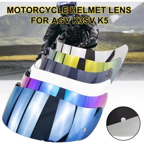 Motorcycle Full Face Helmet Goggles Lens Visor with Pin Lock for AGV K1 K3SV K5