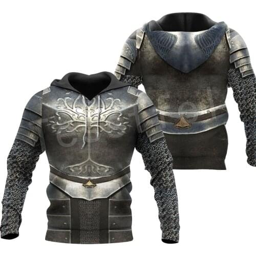 Knight Templar Armor Streetwear Pullover Fashion Funny 3D Printed Zip/Hoodies/Sweatshirts/Jacket Men/Women Cosplay costumes